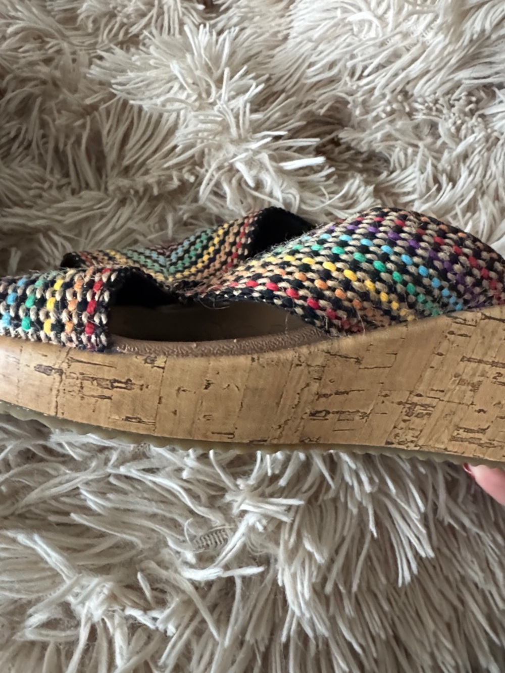 Skechers Multicolor Woven Crossband Wedge Sandals - Picture 7 of 8